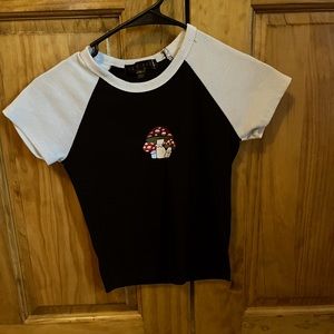 Brand New White and Black Tee from Faded Rose.